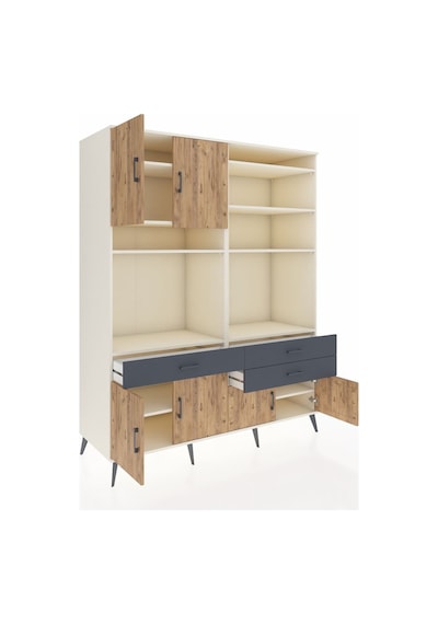 Kronos Gardrop 10 Raflı 3 Çekmeceli 8 Kapaklı 176x59x221 Aytaşı-çam/antrasit Çam/antrasit Kronos Gardrop 10 Raflı 3 Çekmeceli 8 Kapaklı 176x59x221 Aytaşı-çam/antrasit Çam/antrasit