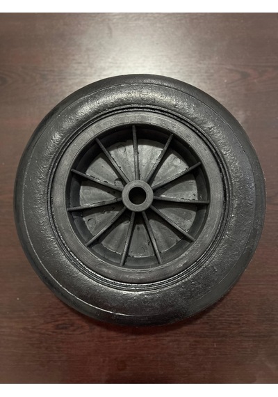 El Arabası Kauçuk Yük Taşıma Tekeri Burçlu Dubleks Dolgu Teker 335x70 Mm Plastik Gövdeli