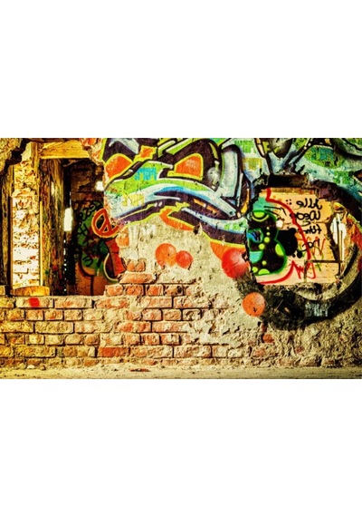 Graffity Renkli Duvar Yazıları Duvar Kağıdı (397456950)