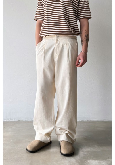 Flaw Basic Baggy Pantolon-29269 Bej