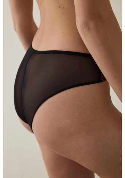 Penti Siyah Broderie Slip Külot