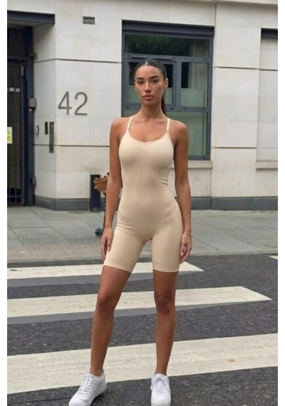 Kadın Ten Casual Esnek Body