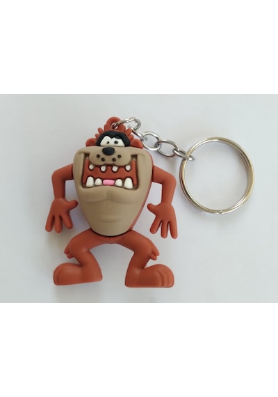 Tazmanya Anahtarlık 2 Adet Elastik - Tazmanya Maskot, Tazmanya Oto Anahtarlığı