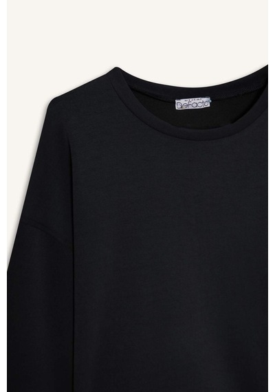 Defacto Bisiklet Yaka Modal Sweatshirt G2913ax25auar225 Antrasit