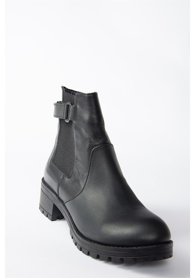 Fox Shoes Siyah Hakiki Deri Kadın Bot N555053803 Siyah