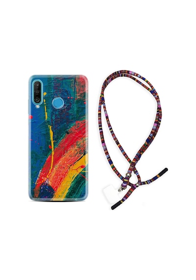 Huawei P30 Lite Kılıf Rasta Boyun Askılı Ressam Sulu Boya 1600