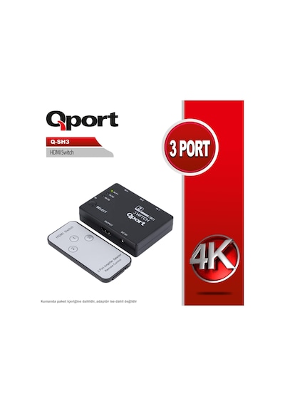 Qport Q-sh3 3 Portlu Hdmı Switch-188778