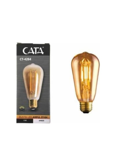 Ct-4284 6w Rustik Led Ampul E27 Duy Amber-turuncu Işık, Kta045 Standart