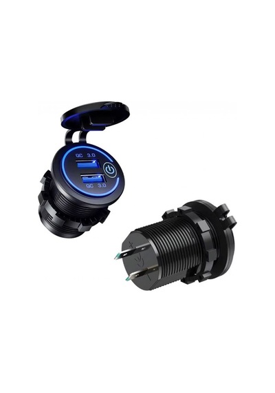 12 V/24 V Qc3.0 Usb Hızlı Araç Şarj Soketi Dokunmatik Anahtarılı