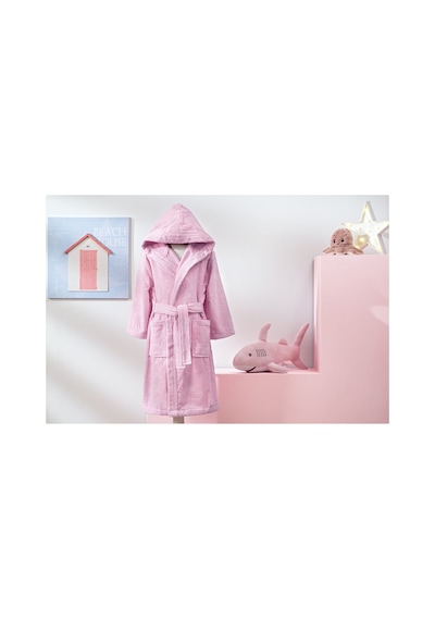 Özdilek Girl Unicorn Kapüşonlu Kadife Çocuk Bornozu 9/10 Yaş Pembe