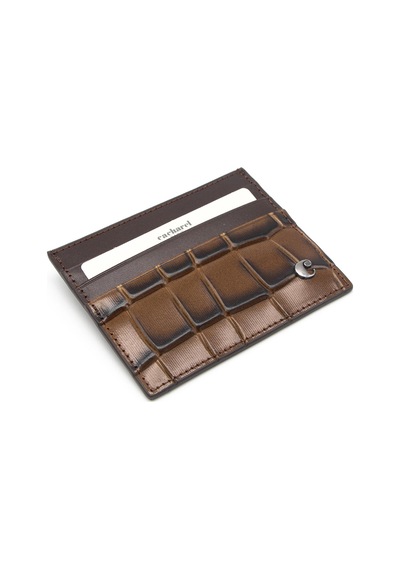 Cacharel Kahve B.kroko Unisex Deri Kartlık 0244b8k Kahverengi