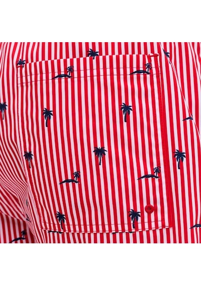 Jack&jones Jack Jones Şort Mayo Maui Breeze Mini Stripe Kırmızı