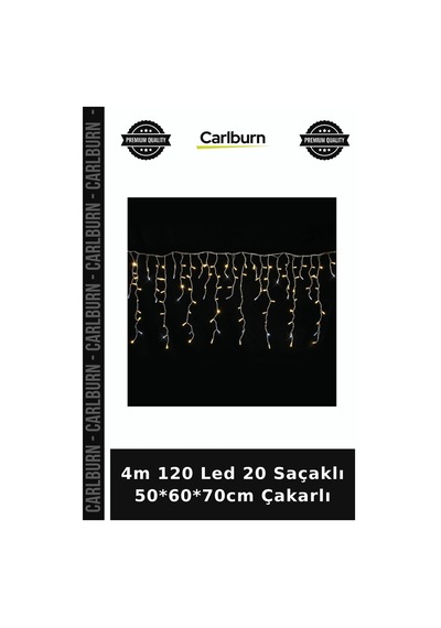 4m 120 Led 20 Saçaklı 50 60 70cm Çakarlı Balkon Işığı Asma Lamba Duvar Aydınlatma
