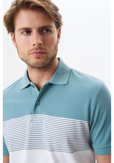 AR-MA Arma Erkek Regular Fit Çok Renkli % 100 Pamuk Pike Polo Yaka Tişört Y29374355002 Mavi-m24 Mavi