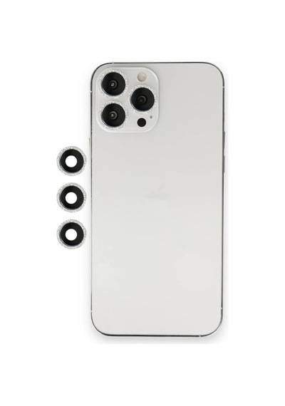 Apple İphone 12 Pro Uyumlu Shine Kamera Lens - Gümüş