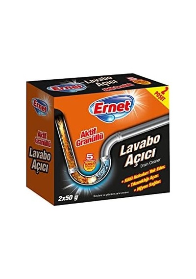 Süper Lavabo Açıcı Aktif Granüllü 2x50 G 0