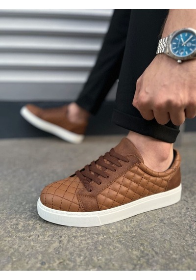 Aymood Jy166 Prestige Bağcıklı Cilt Kapitone Desenli Erkek Günlük Sneaker Ayakkabı Cbt - Taba Aymood Jy166 Prestige Bağcıklı Cilt Kapitone Desenli Erkek Günlük Sneaker Ayakkabı Cbt - Taba