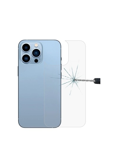 Ally İphone 13 Pro Max 6.7 Tempered Şeffaf Arka Cam Koruyucu- 5775
