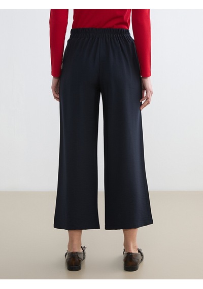 Lcw Modest Lacivert Beli Lastikli Geniş Paça Kadın Pantolon