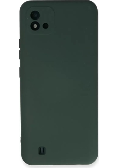 Newface Realme C11 2021 Kılıf Nano İçi Kadife Silikon - Koyu Yeşil