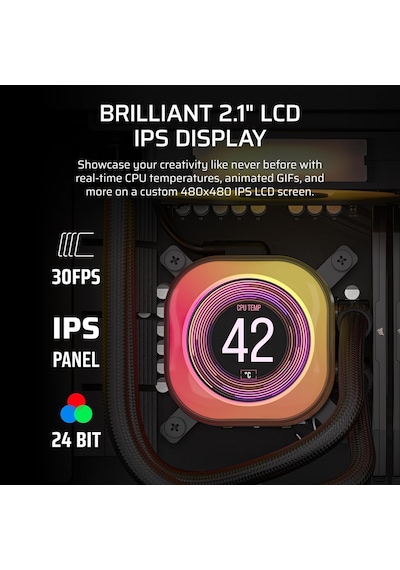 İcue Lınk Tıtan 240 Rx Rgb Lcd Aıo 240mm İşlemci Soğutucusu Cw-9061022-ww Diğer