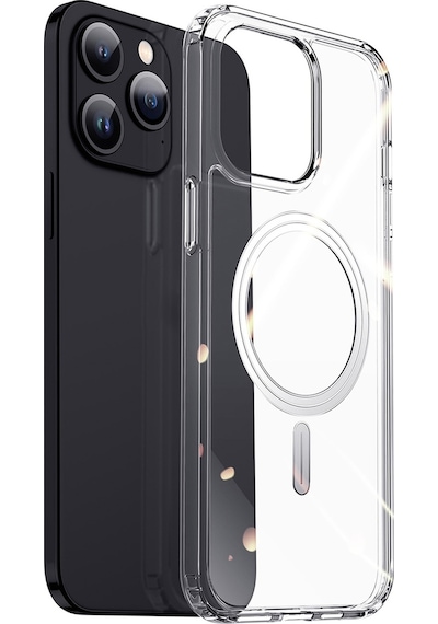 Novstrap Apple Uyumlu iPhone 15 Pro Max İle Kılıf Şeffaf Magsafe Destekli Kamera Korumalı Kapak