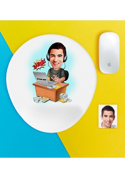 Kişiye Özel Gamer Karikatür Bilek Destekli Mouse Pad - 1