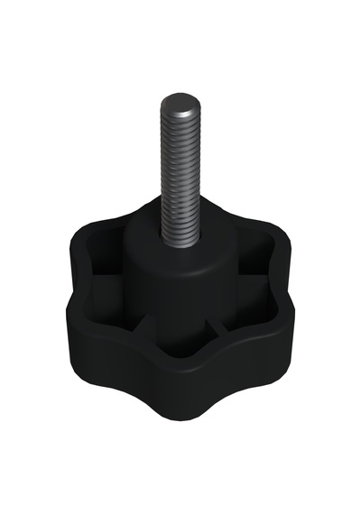 Cateksss Sıkma Ayar Vidası 50 Mm M10x40 Polyemid Siyah - 42 Li Paket