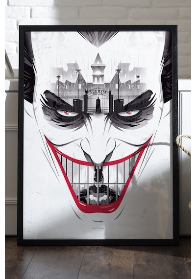 Batman: Arkham Origins Siyah Ahşap Çerçeveli Poster, Dekoratif Oyun Duvar Tablosu