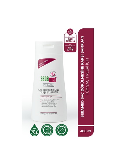 Saç Dökülmesine Karşı Güçlendirici Kafein Ve Ginkgo Biloba İçerikli Onarıcı Şampuan 400 Ml Ph 5.5