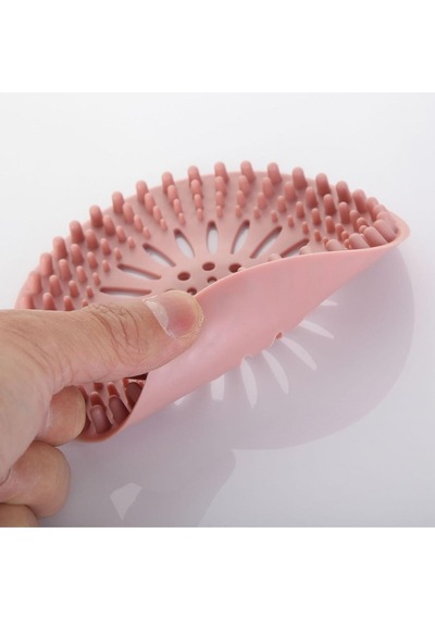 Yuvarlak Lavabo Ve Küvet Süzgeci, Lavabo Tıkacı Gider Koruyucu Pembe Renk 1 Adet M-140 Silikon Diğer