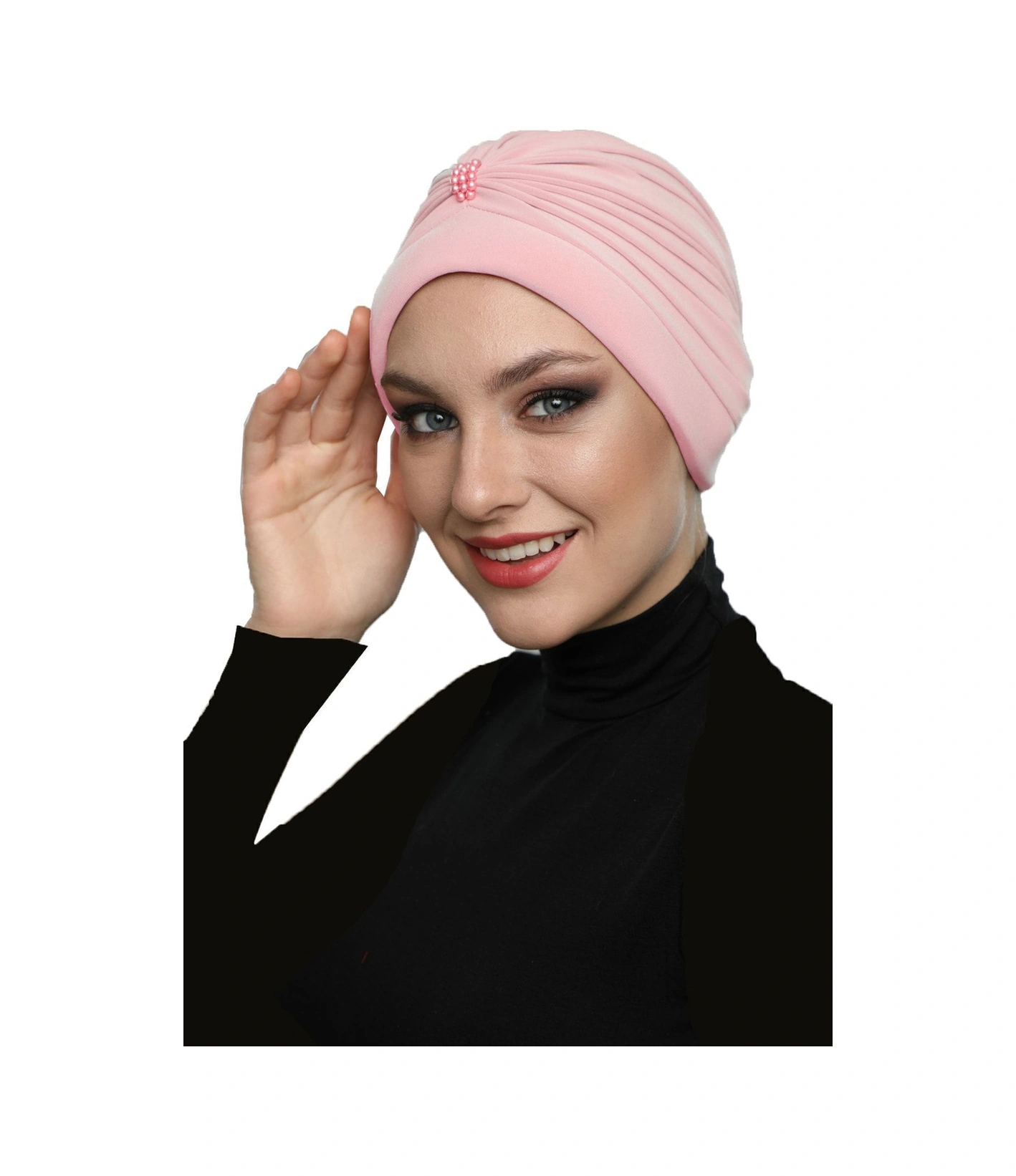 Elysianfidan Incili - Inci Işlemeli Pudra Hazır Türban Tesettür Bone Pudra Elysianfidan Incili - Inci Işlemeli Pudra Hazır Türban Tesettür Bone Pudra