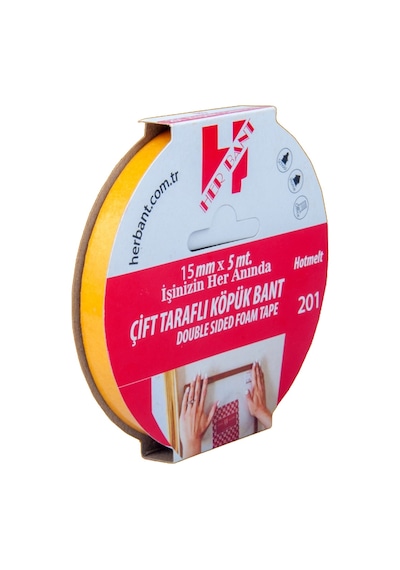 Her Bant Çift Taraflı Köpük Bant Askılı 15x5 Mt 2001 Diğer