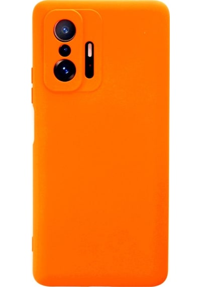 Xiaomi Mi 11t Pro Kılıf İçi Kadife Kaplı Nano Silikon Kapak - Turuncu Turuncu