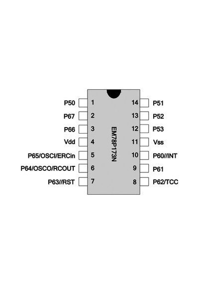 Em78p173nso14j 8-bit 4mhz Smd Mikrodenetleyici Sop14