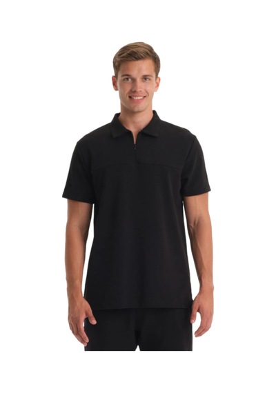 Gsstore Galatasaray Lisanslı Polo Yaka Siyah T-shirt Lazer Kutu