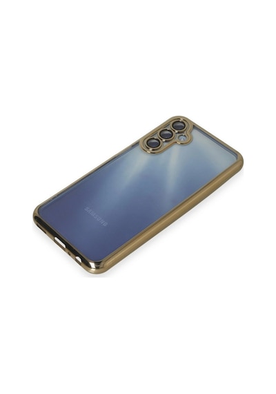 Samsung Galaxy Uyumlu, A55 5g Kılıf Lensli Silikon - Gold