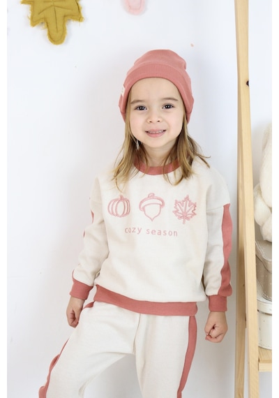 Miababy Cozy Nakış Baskılı 3lü Takım Ekru