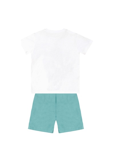 Denokids Timsah Erkek Çocuk T-shirt Gabardin Şort Takım Çok Renkli