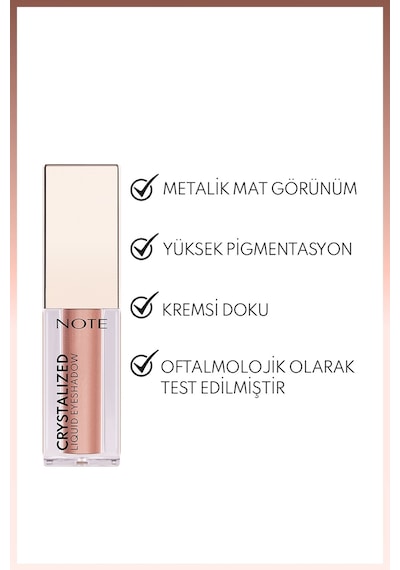 Crystalized Liquid Eyeshadow Likit Metalik Göz Farı - 01 Soft Elegance 0