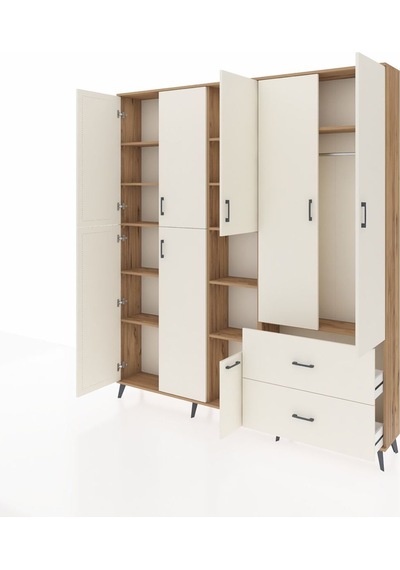 Arges Dolap 12 Raflı 2 Çekmeceli Tek Askılı 220x30x243 Çam-aytaşı/aytaşı Aytası/aytası Arges Dolap 12 Raflı 2 Çekmeceli Tek Askılı 220x30x243 Çam-aytaşı/aytaşı Aytası/aytası