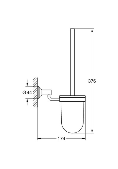 Grohe Essentials Authentic Tuvalet Fırçası Seti - 40658001 Krom