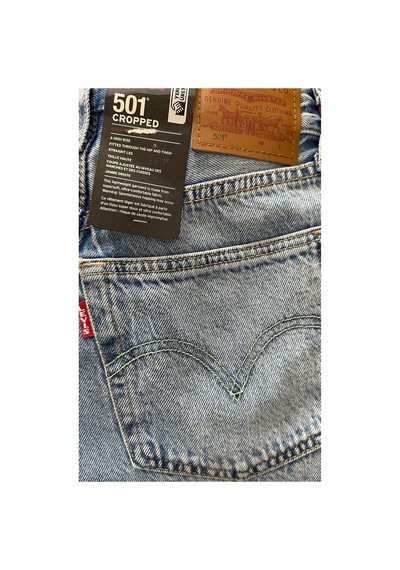 Levi's 501 Original Crop Kadın Jean Pantolon - 0000 Buz Mavisi