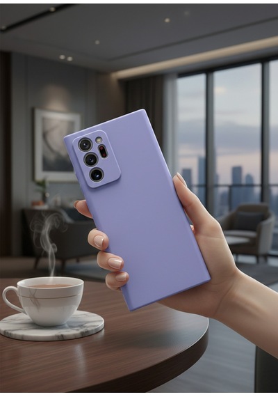 Samsung Galaxy Note 20 Ultra Uyumlu İçi Kadife Kamera Korumalı Renkli Silikon Kılıf