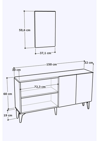Ka1544bg Duma Konsol Beyaz-gold 150cm Beyaz - Gold