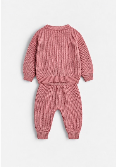 Cigit Selanik Triko Takım 1-5 Yaş Pudra Pembe