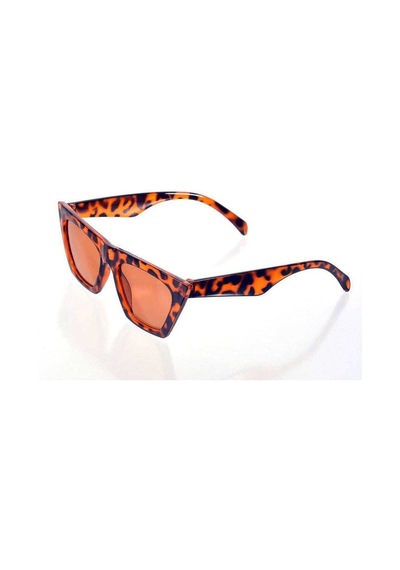 Leopar Çerçeve Cat Eye Kadın Güneş Gözlüğü Açık Gri