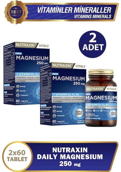 Nutraxin Magnesium Daily 60 Tablet 2 Adet
