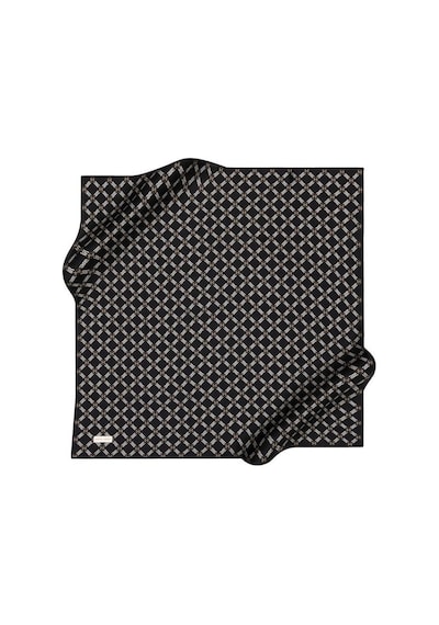 Pierre Cardin İpek Eşarp - 8995438-911 Siyah Krem Twill Siyah Krem
