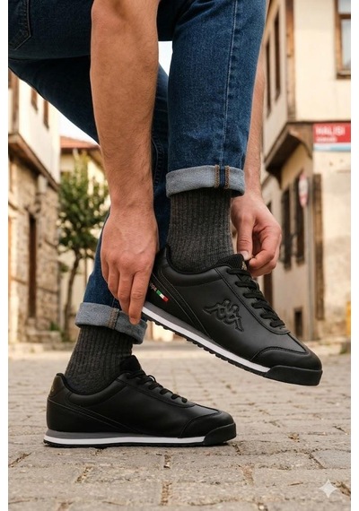 Kappa Kp-2072 Samana Rahat Orijinal Ürün Erkek Spor Sneaker Ayakkabı Siyah